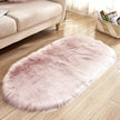 Oval Furry Plush Carpet - handmade