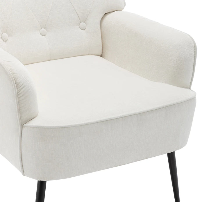 Modern classic upholstered lounge chair living room bedroom single sofa dressing chair - handmade