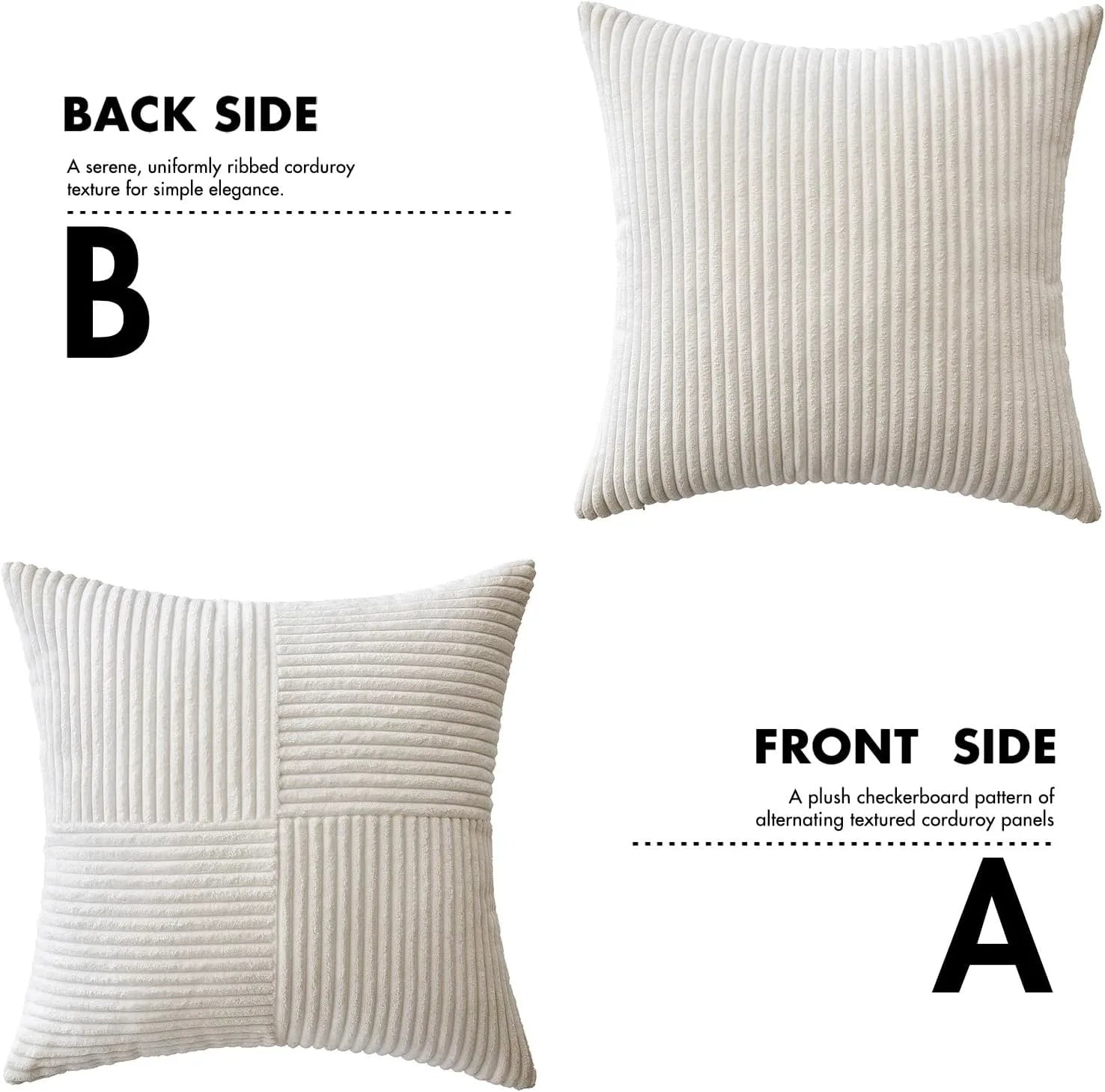 Striped Polyester Cushion Cover - handmade