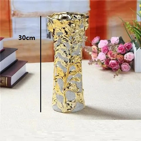 Gold Ceramic Vase - handmade