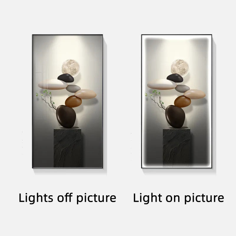 Crystal Painting LED Wall Lamp - handmade