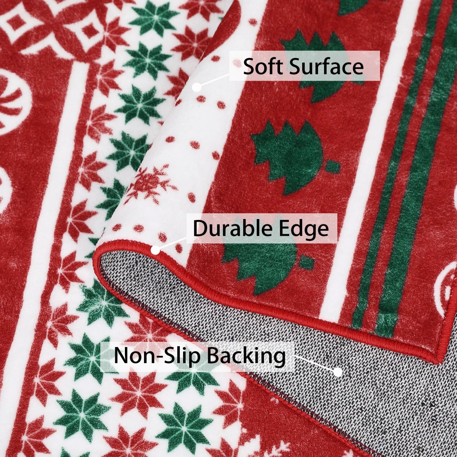Christmas Washable Area Rug - handmade