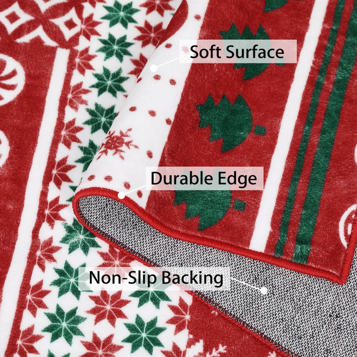 Christmas Washable Area Rug - handmade