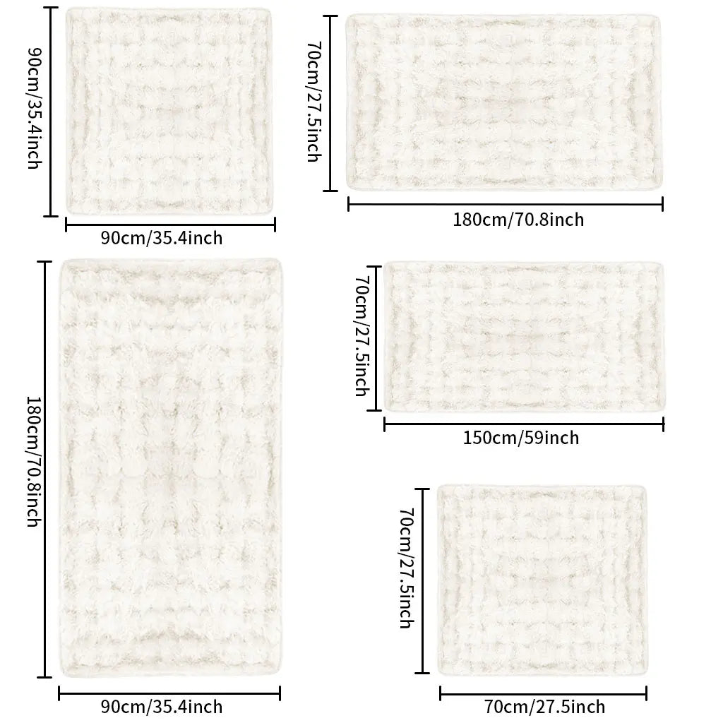 Plush Rabbit Fur Slipcover - handmade