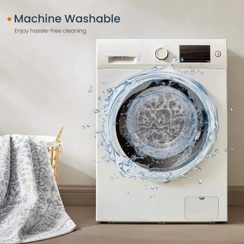 Jungle Print Round Rug - handmade