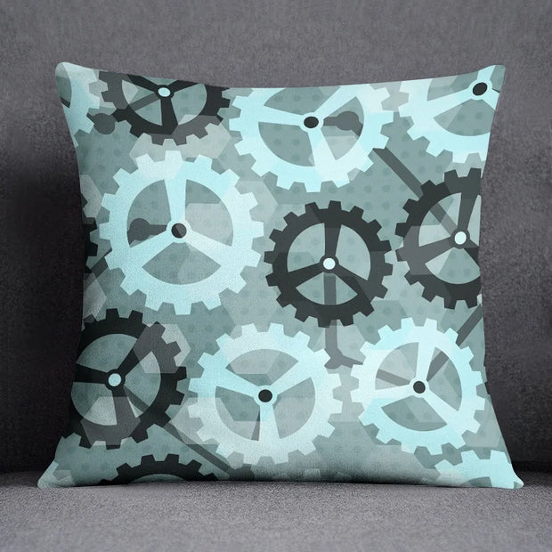 Nordic minimalist blue geometric printing cushion cover for home living room sofa office decoration pillow