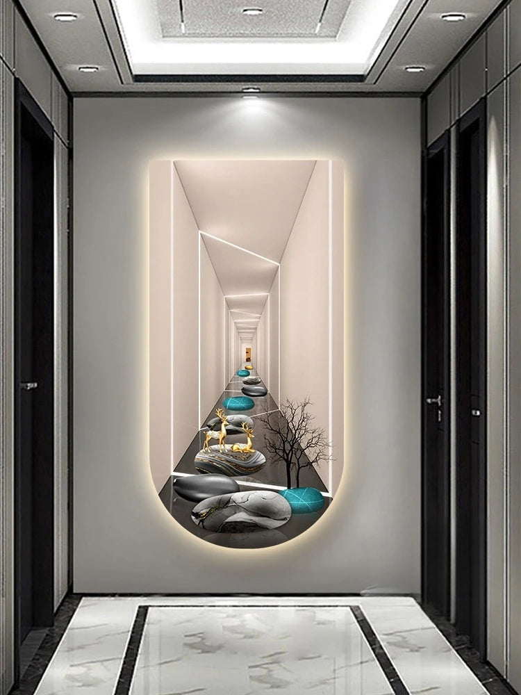 Light Luxury LED Wall Painting - handmade