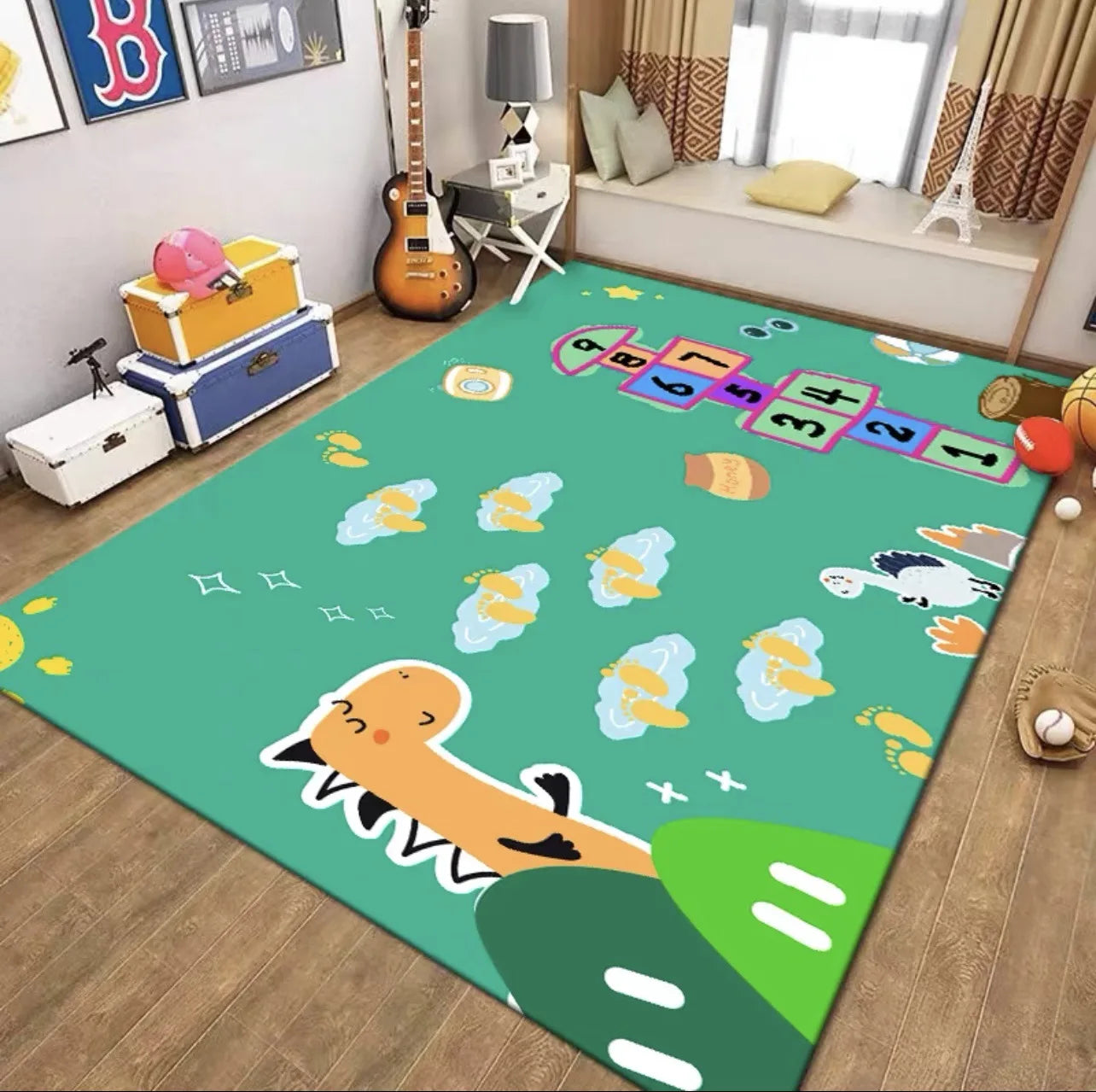 Cartoon Hopscotch Play Mat - handmade