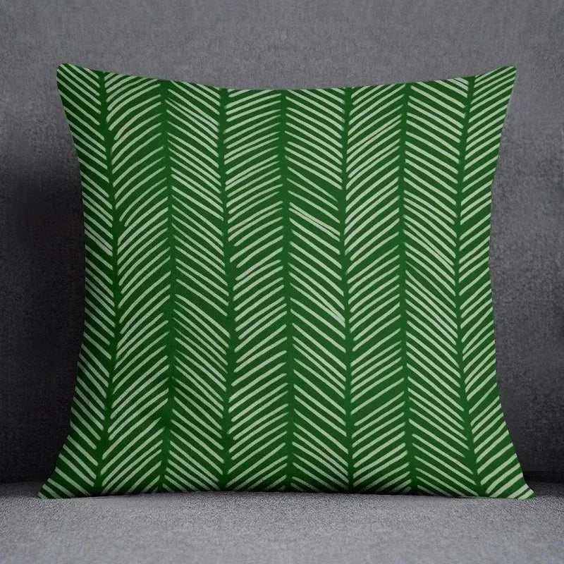 Leaf Pattern Cushion Cover - handmade