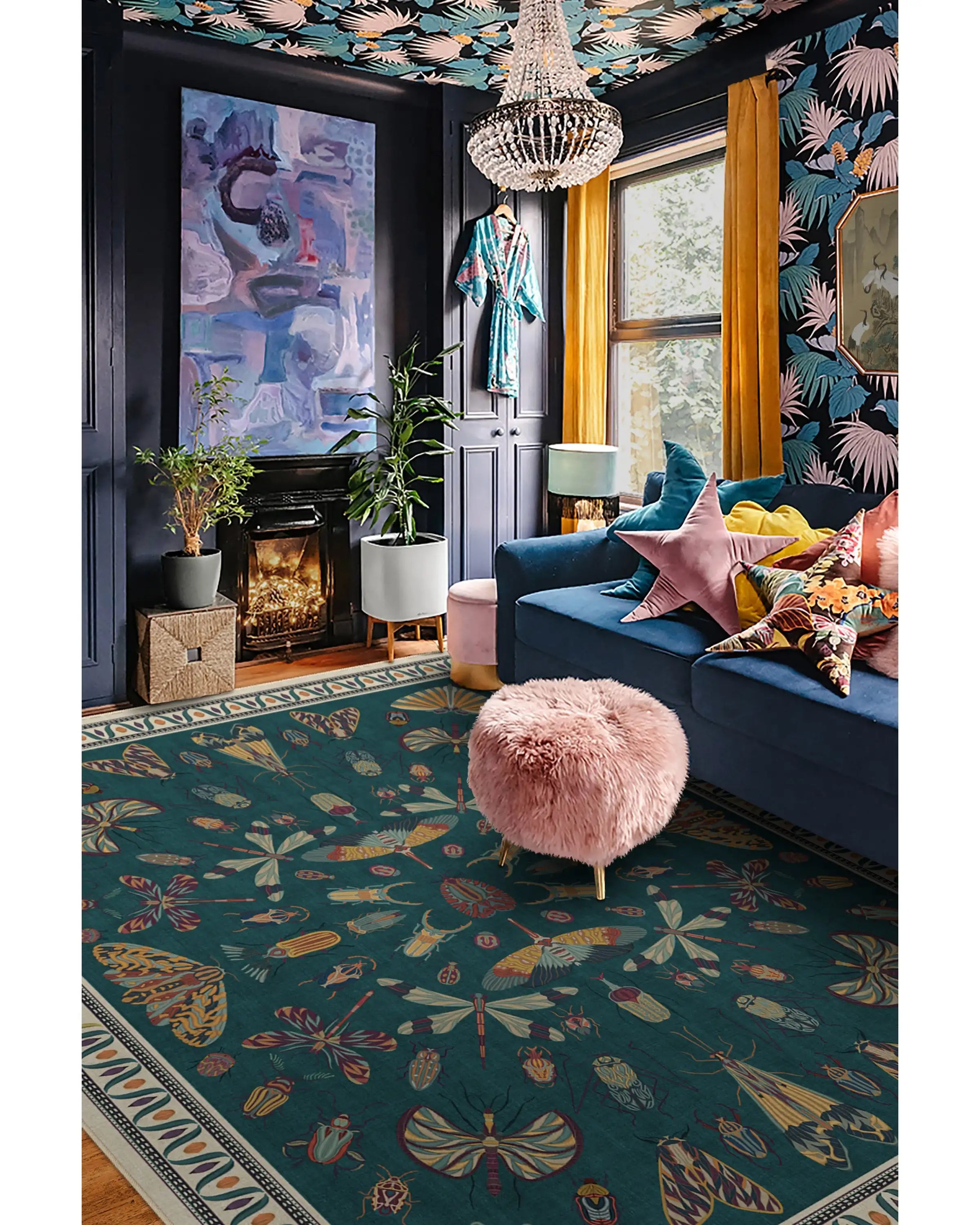 Vintage Iris Apfel Rug - handmade