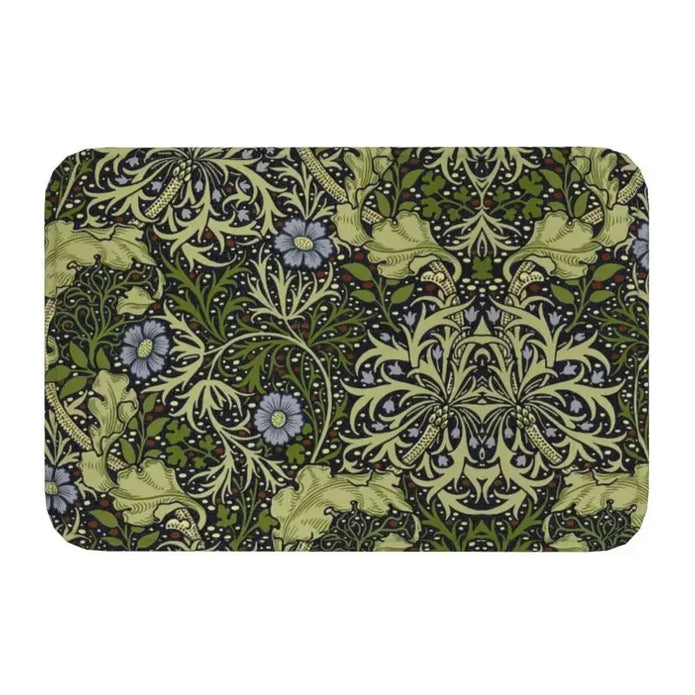 William Morris Floral Doormat - handmade