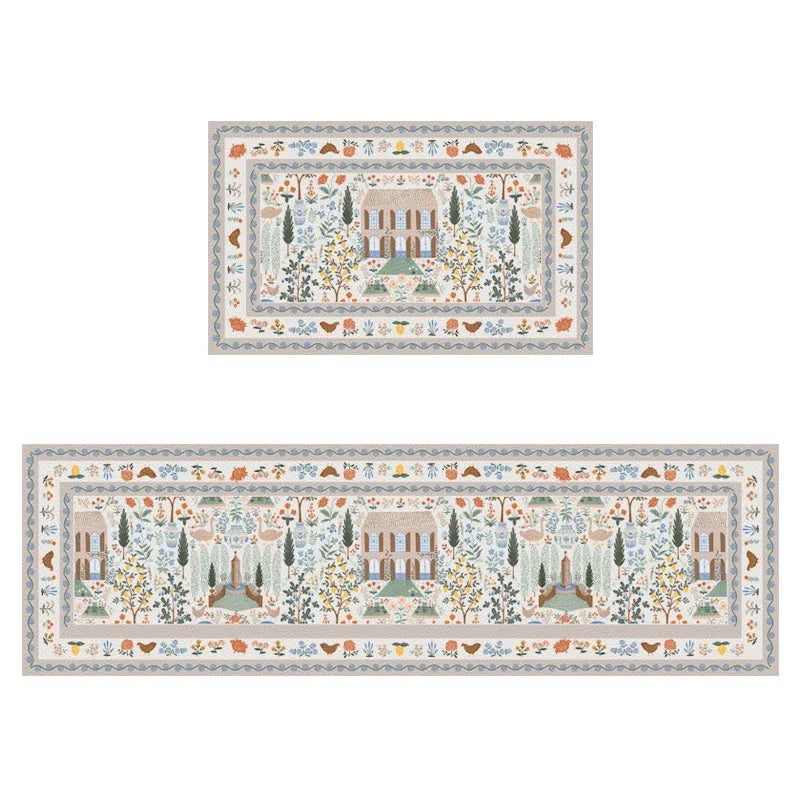 French Kitchen Waterproof Floor Mat - handmade