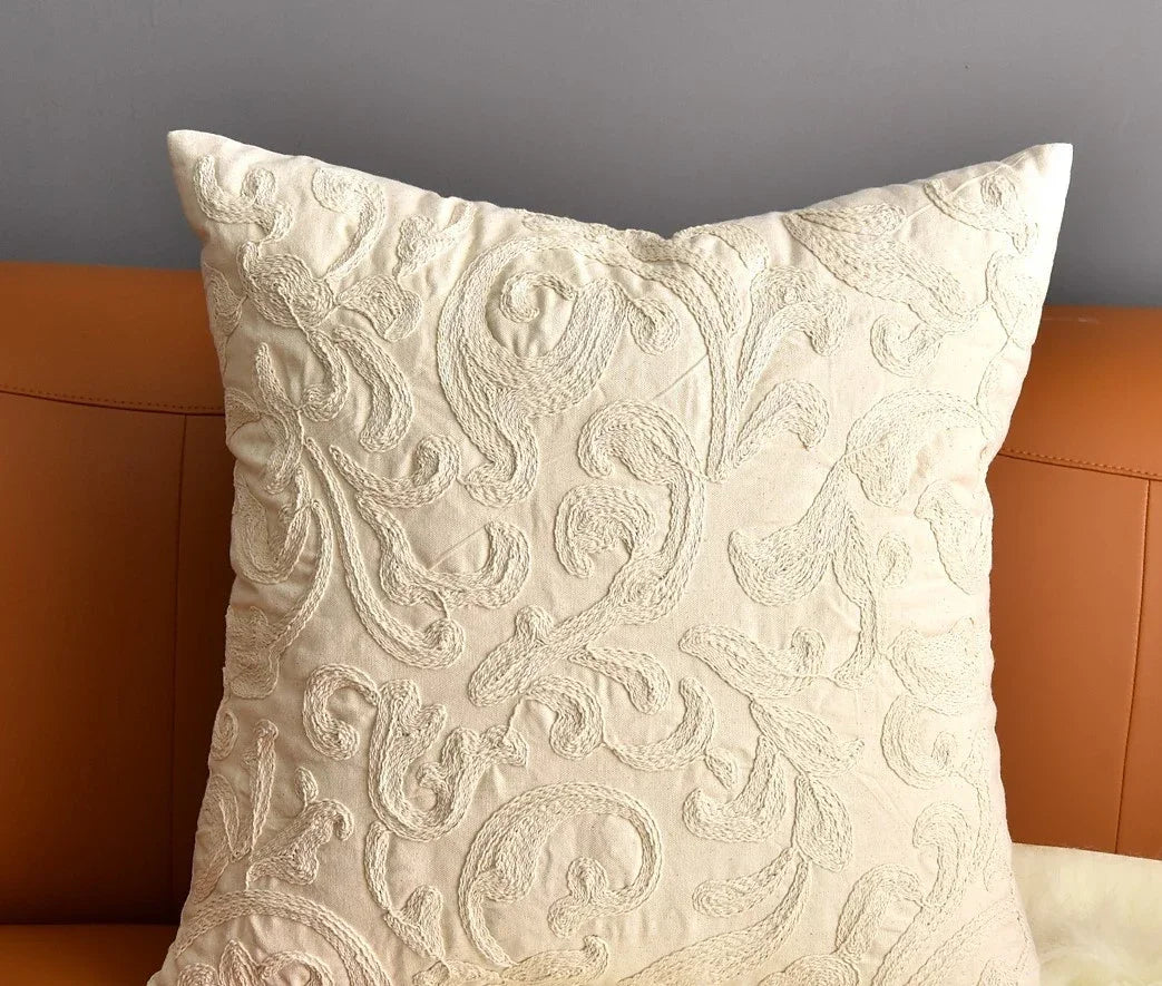 Embroidered Cushion Cover - handmade