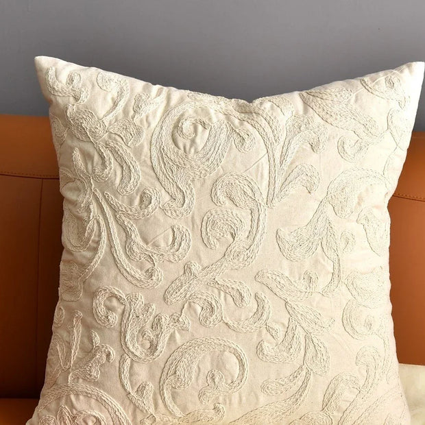 Pillowcase Cotton Hemp Rope Embroidery Sofa Pillow Headboard Cushion Cover Cushion Bed Back Car Cushion Solid Pillowcase