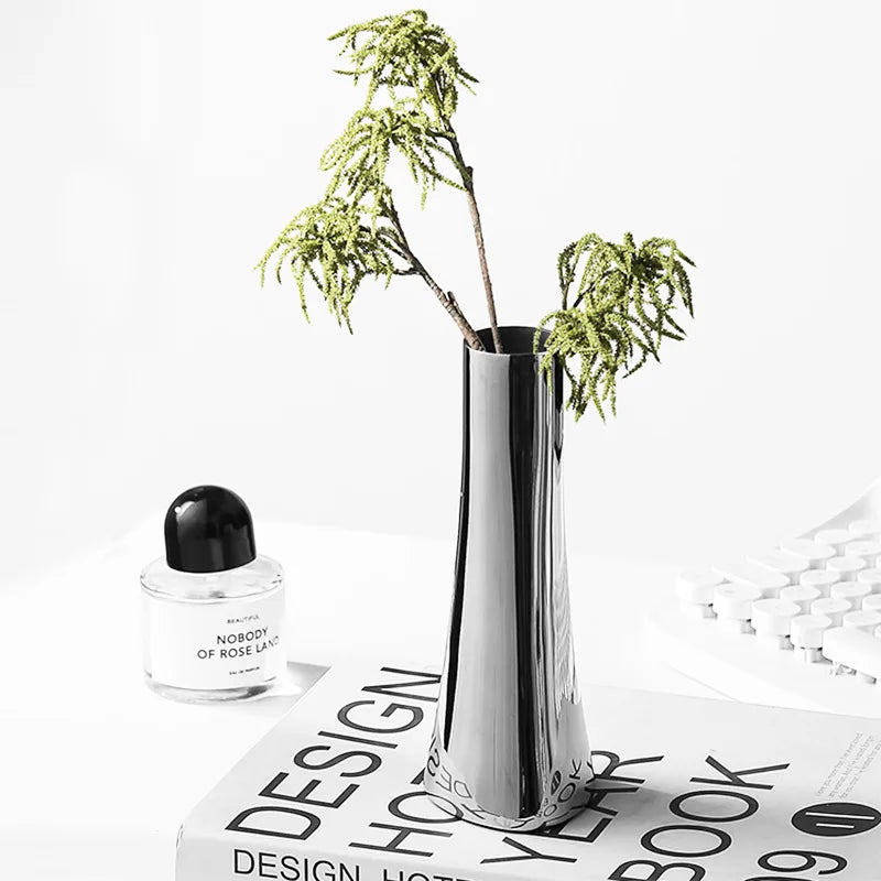 Stainless Steel Flower Vase - handmade