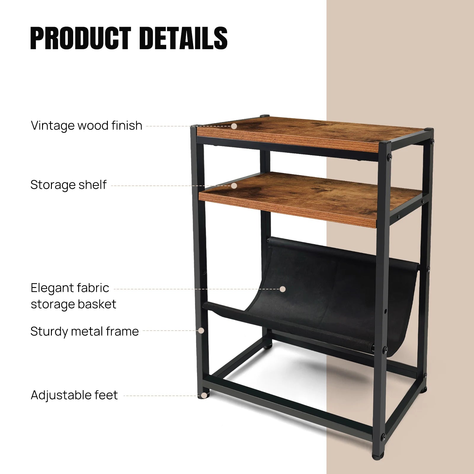 Slim End Table - handmade