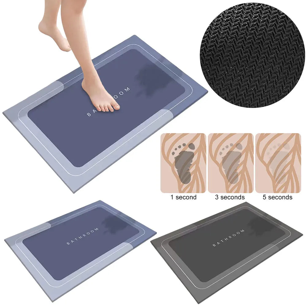 Water-Absorbing Bathroom Mat - handmade