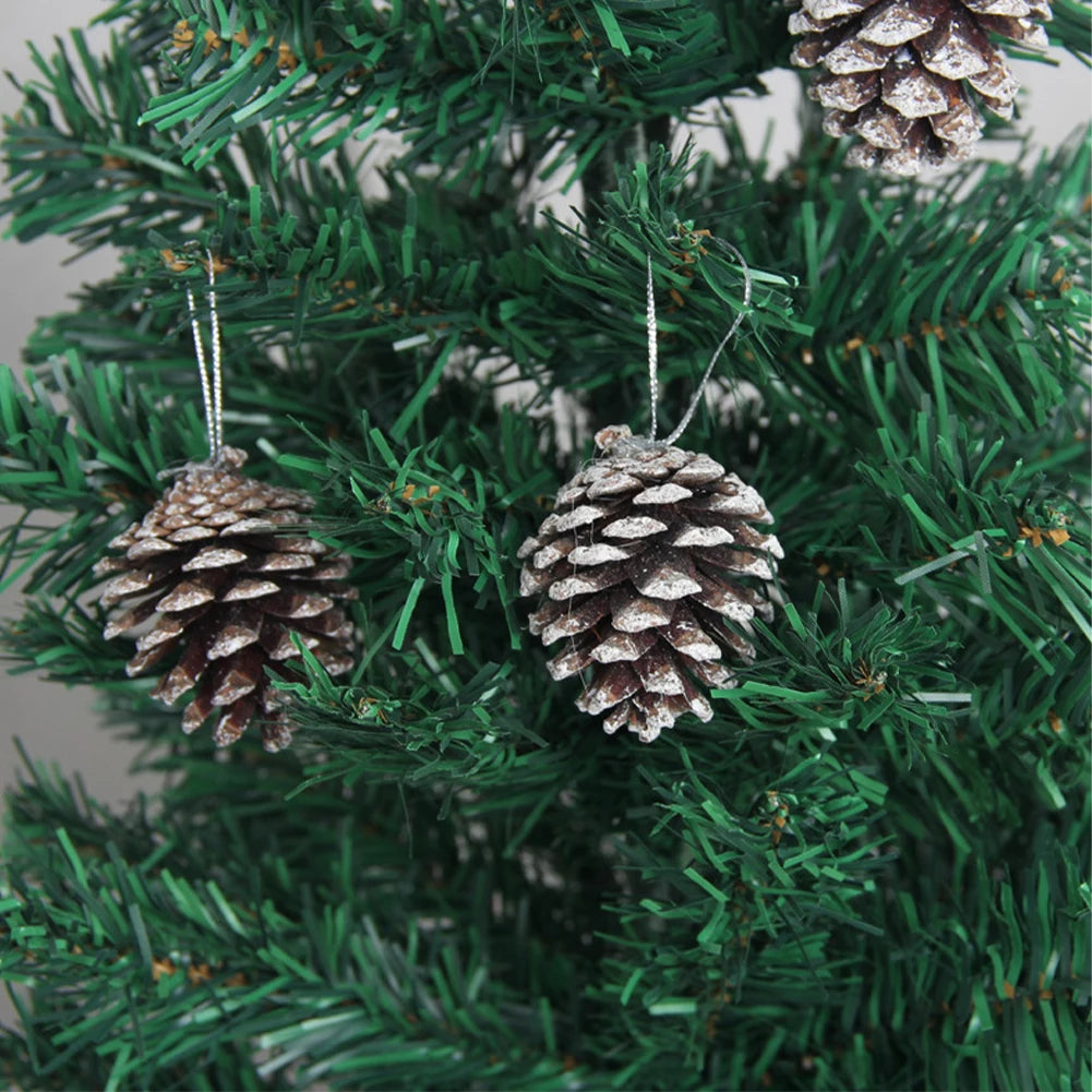 30Pcs Natural White-Tipped Pine Cone Ornaments – premium handmade décor piece for modern homes.