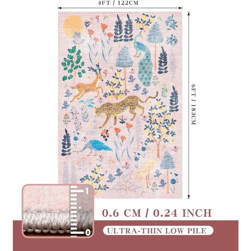 Jungle Animal Tiger Area Rug - handmade