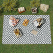 Outsunny Outdoor Reversible Rug - handmade