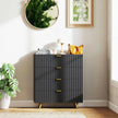 Black Four Drawer Nightstand - handmade