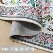 Floral Machine Washable Rug - handmade