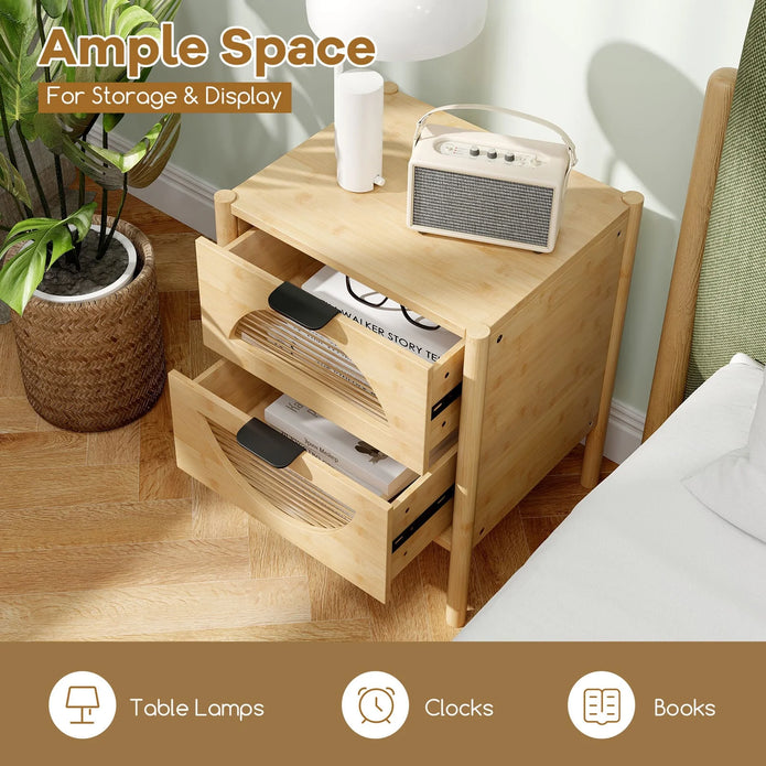 Bamboo Nightstand Table - handmade