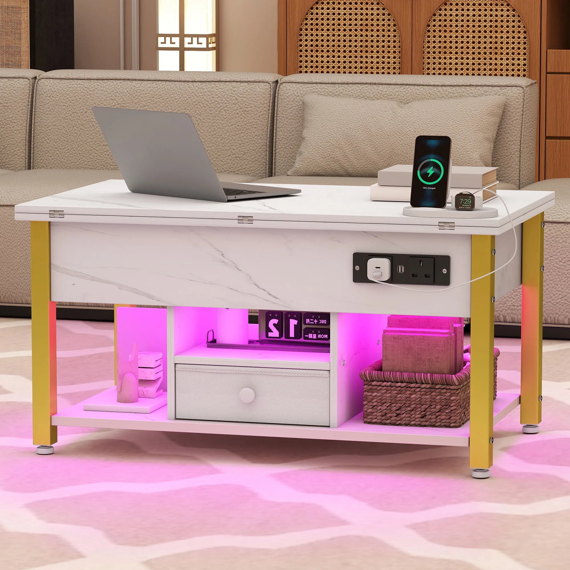 4-in-1 Foldable Coffee Table – premium handmade décor piece for modern homes.