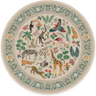 Jungle Print Round Rug - handmade