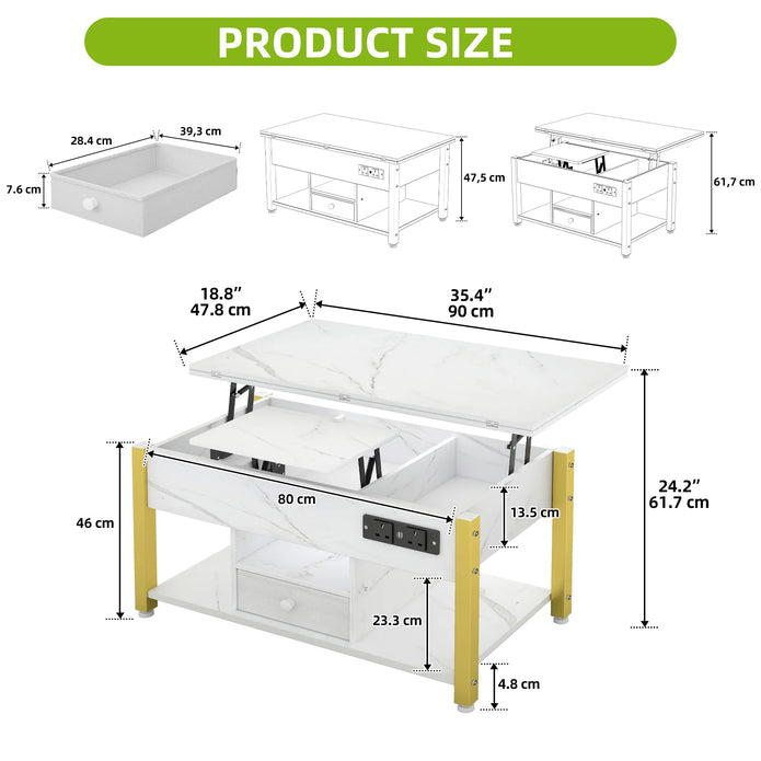 4-in-1 Foldable Coffee Table – premium handmade décor piece for modern homes.
