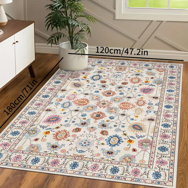 VIKAMA Vintage Persian Rug Living Room Bedroom Decorated With Soft Non-Slip Mat Home Floor Dining Lounge Large Area Carpet