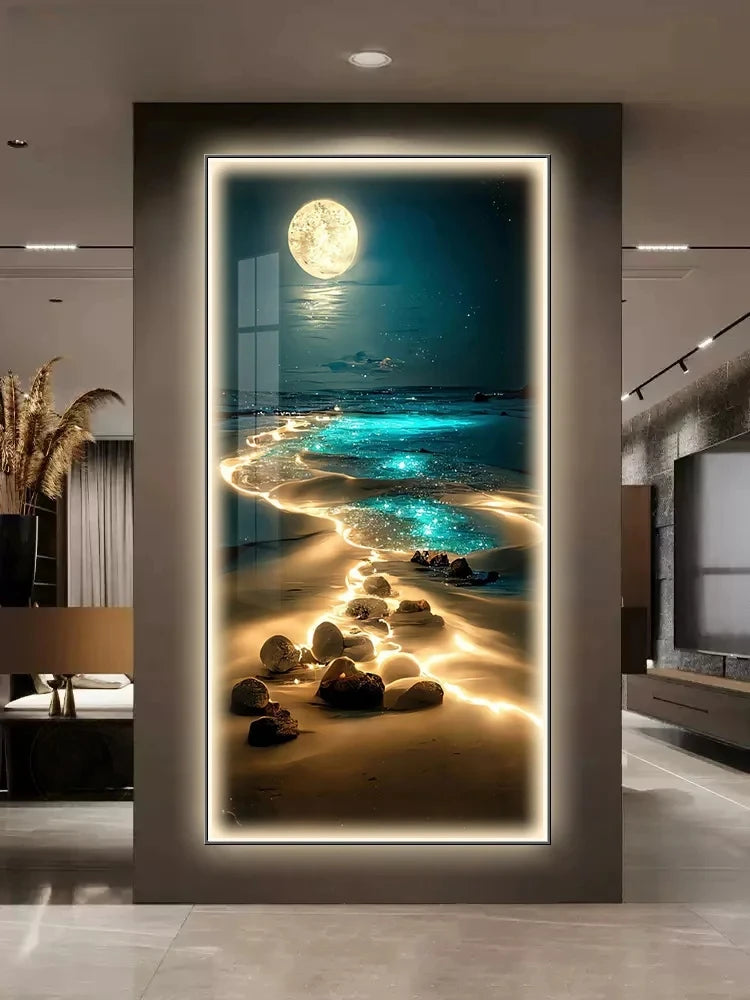 Moon LED Corridor Wall Lamp - handmade