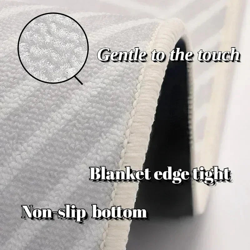 American Retro Flower Bedroom Rug - handmade