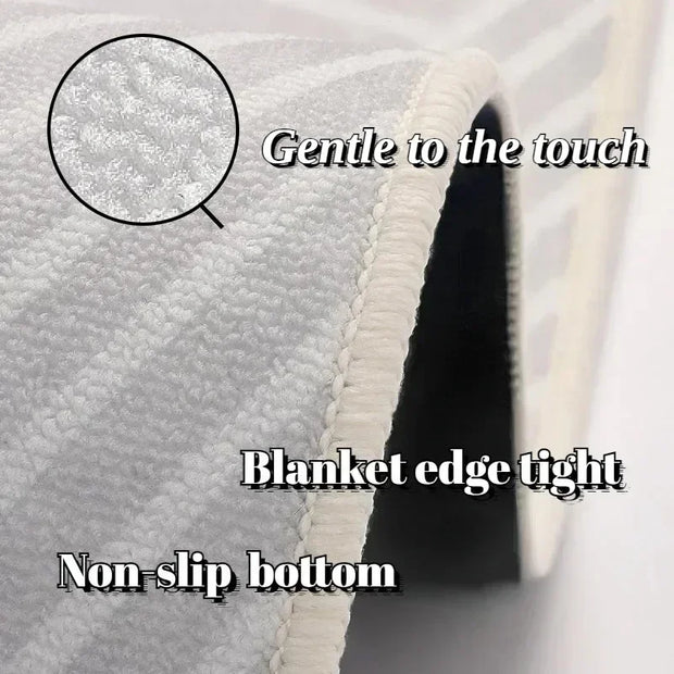 American Retro Flower Bedroom Rug - handmade