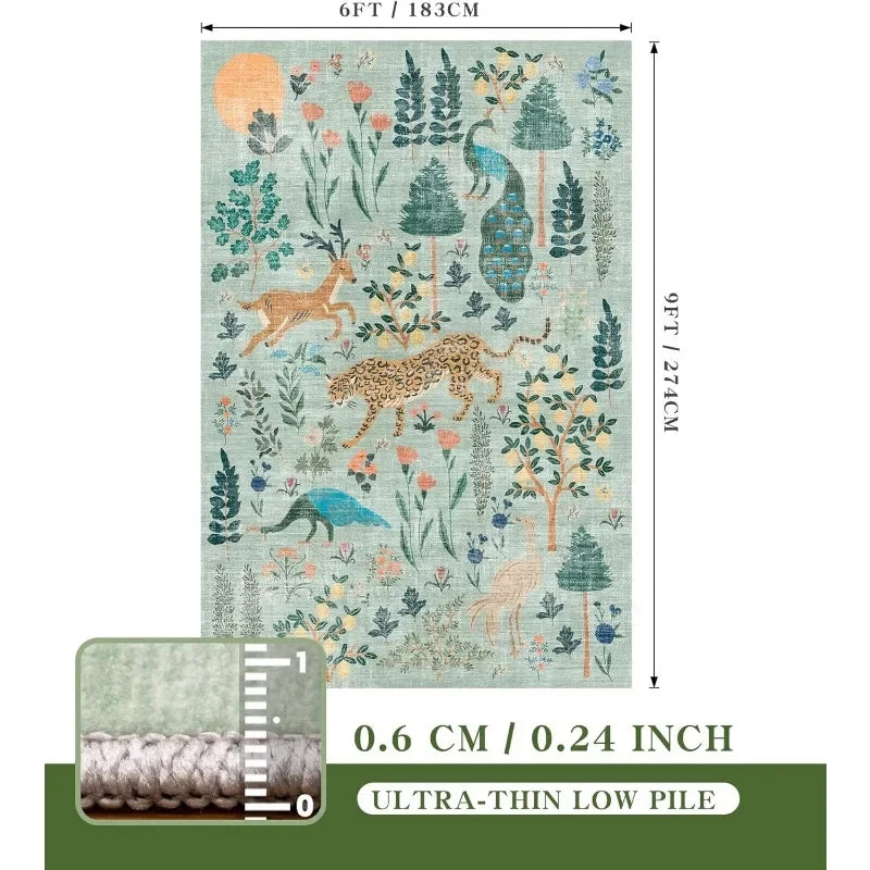 Jungle Animal Tiger Area Rug - handmade