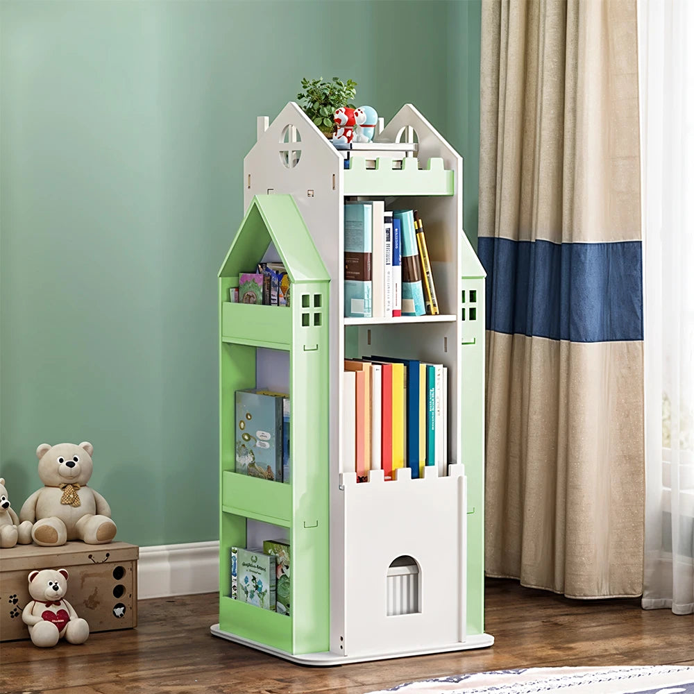 Rotating Kids Bookshelf - handmade