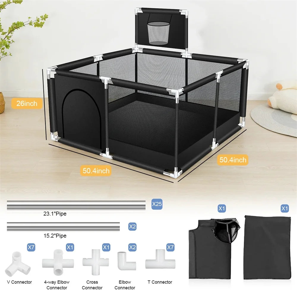 Spacious Baby Play Yard - handmade