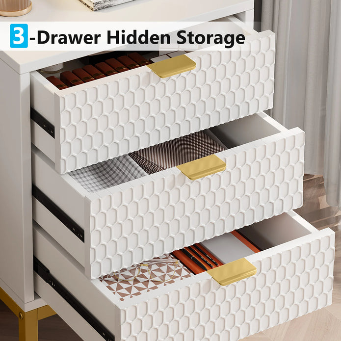 Modern 3-Drawer Nightstand - handmade