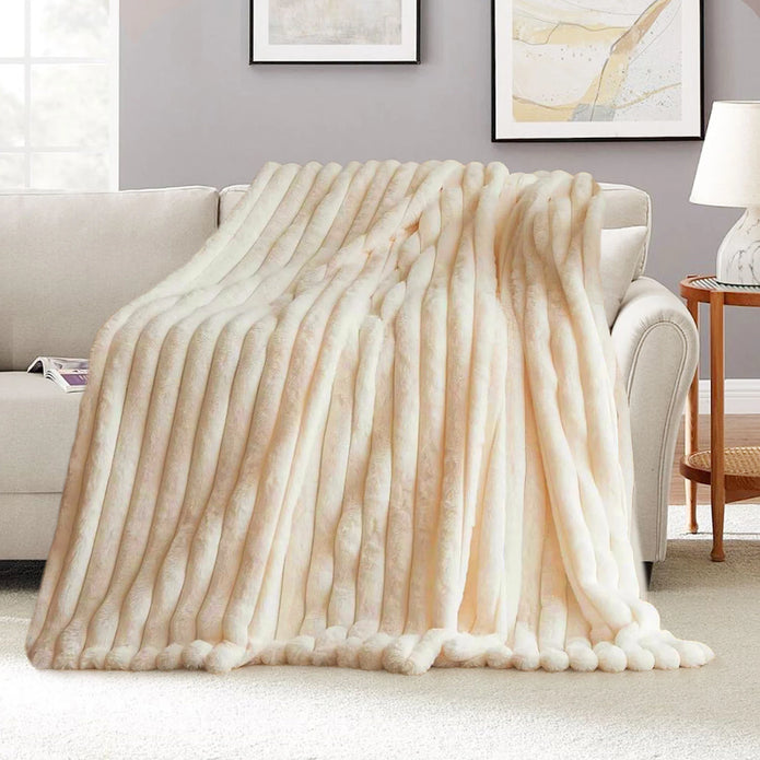 Fluffy Double Layer Blanket - handmade