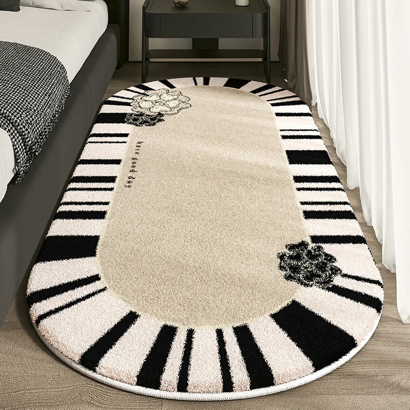 Cashmere Imitation Bed Rug - handmade