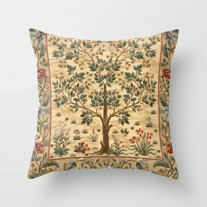Vintage Flower Pillow Cover - handmade