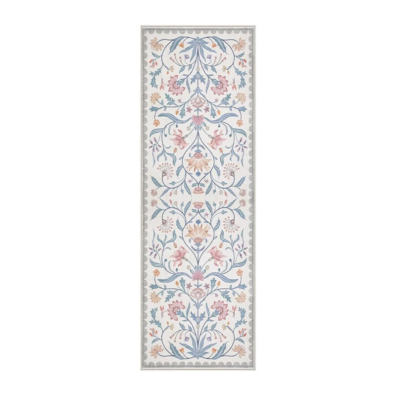 Bohemian Floral Hallway Runner Rug - handmade