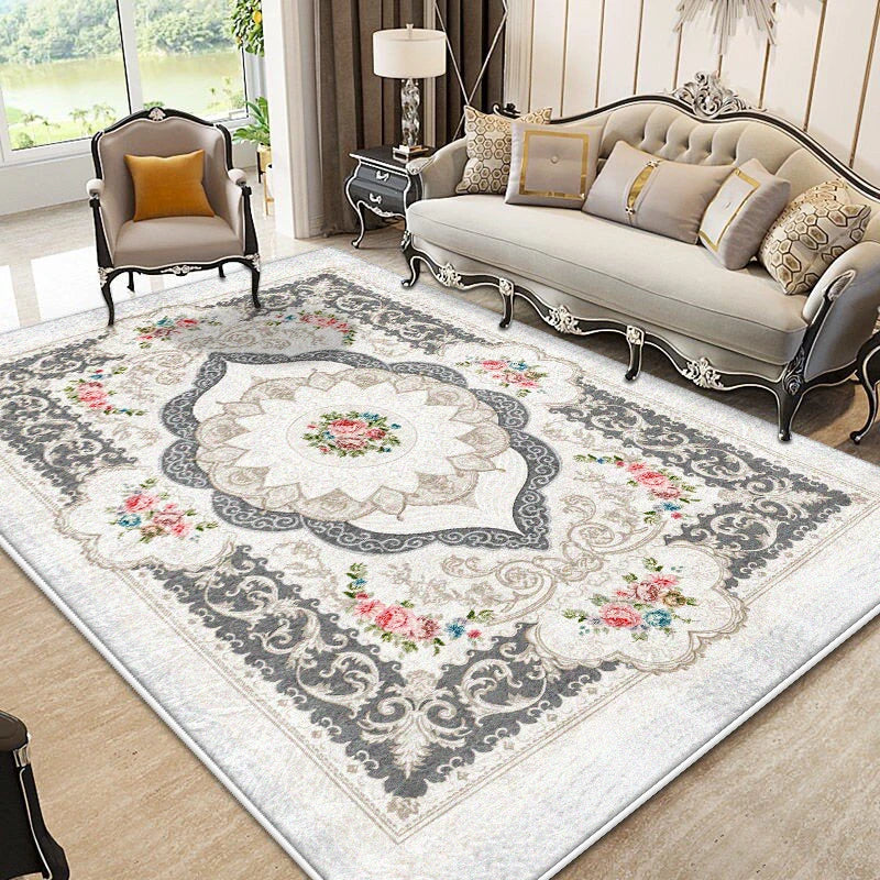 European Luxury Flower Rug - handmade