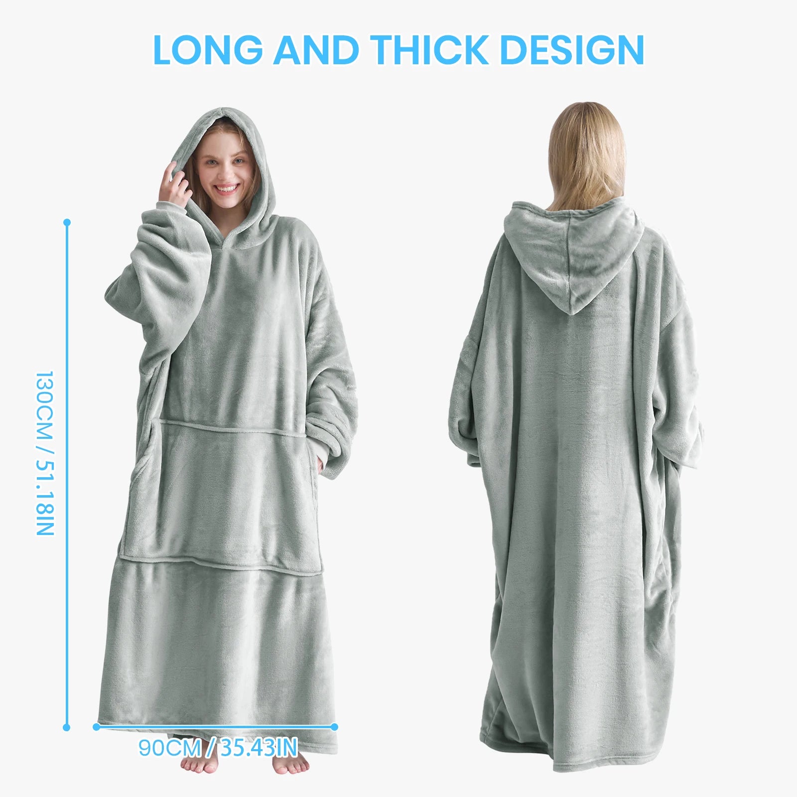 Wearable Sherpa Blanket Hoodie - handmade