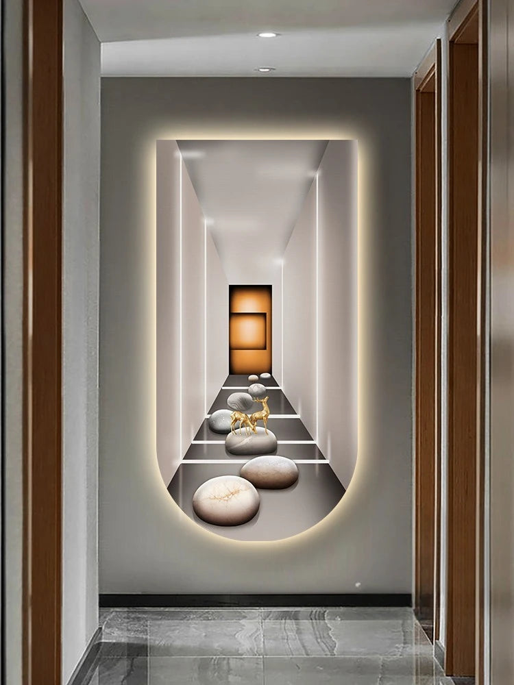 Light Luxury LED Wall Painting - handmade