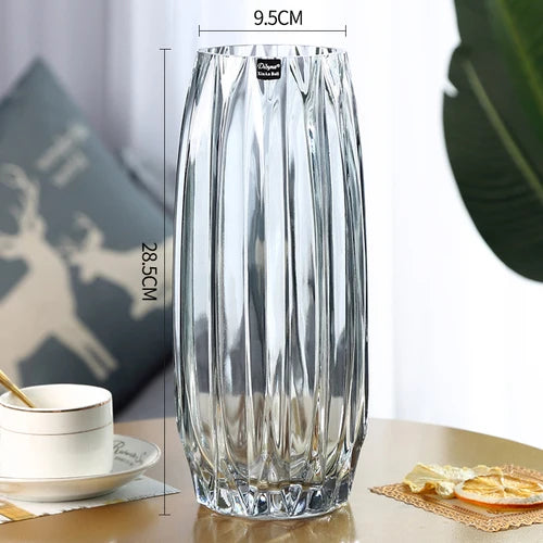 Transparent Glass Vase - handmade