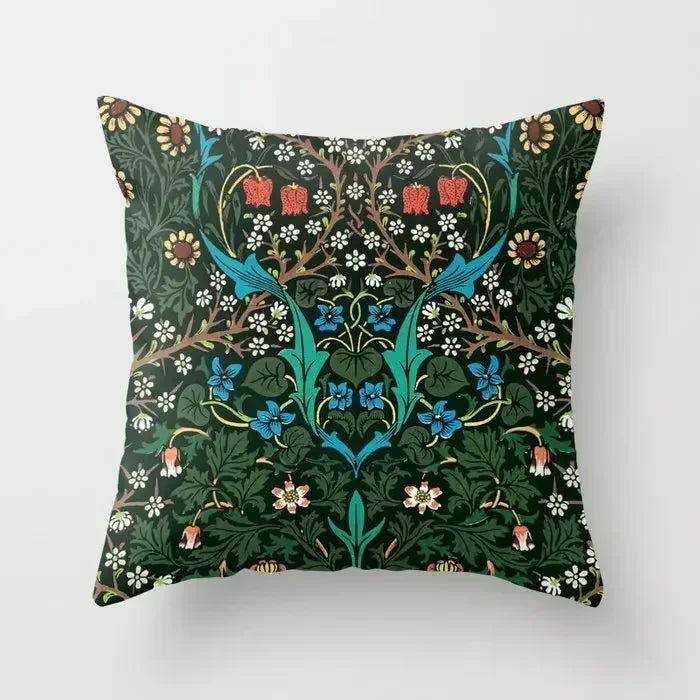 Vintage Flower Pillow Cover - handmade