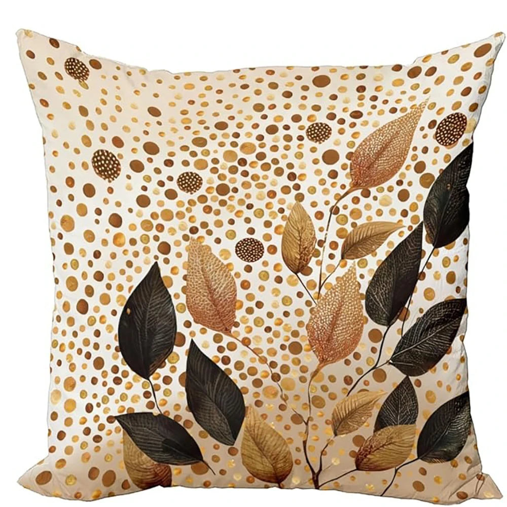 Leaf Shadows Cushion Cover - handmade