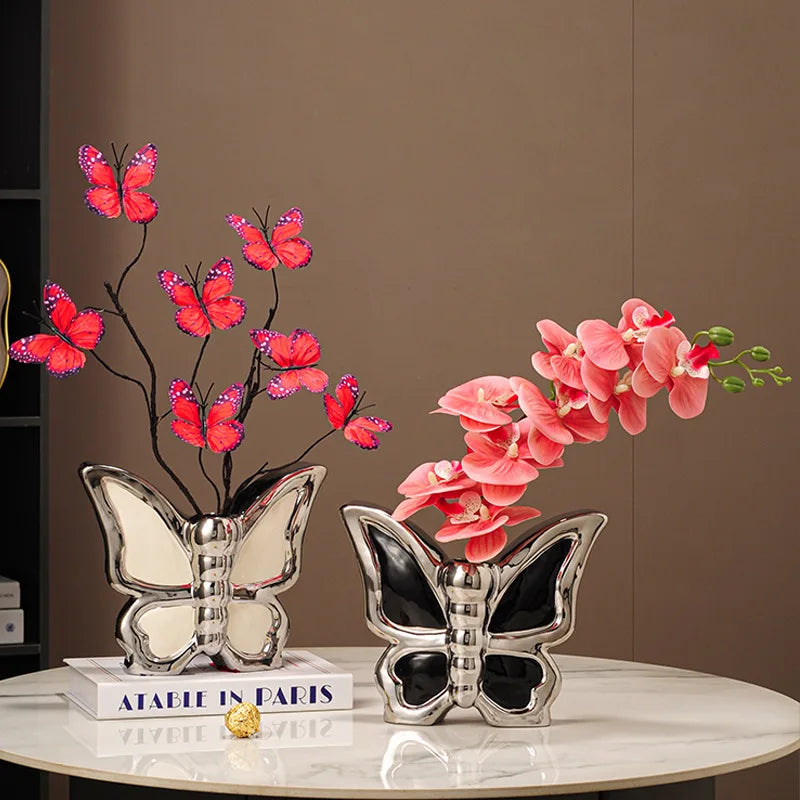 Butterfly Flower Vase - handmade