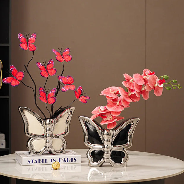 Butterfly Flower Vase - handmade